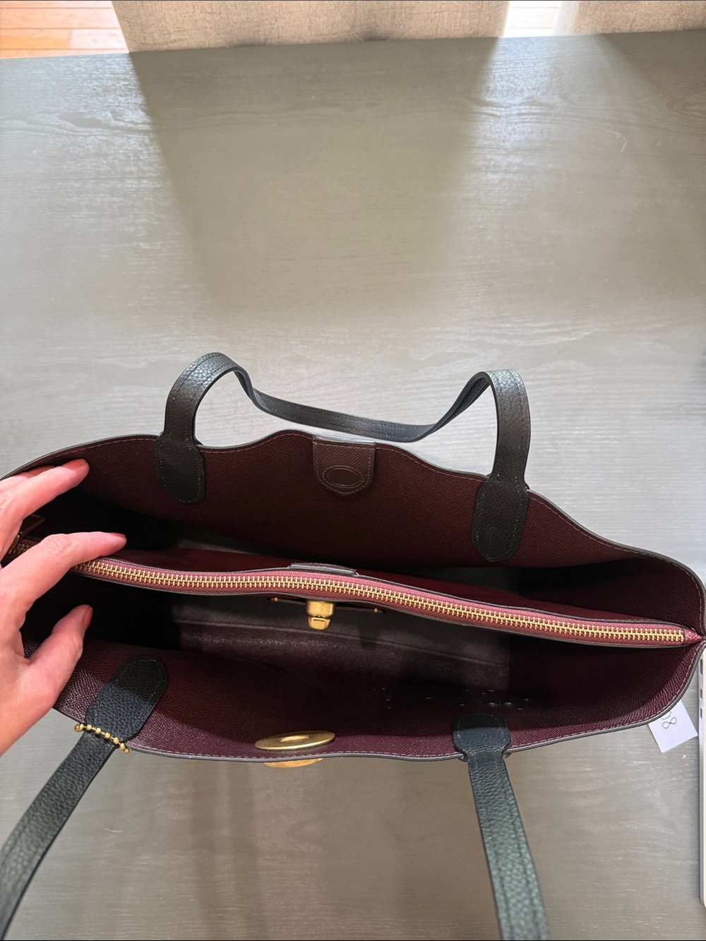 Coach Navy Willow Tote Bag - Picture 3 of 3